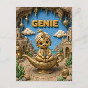Carte Postale Joli bébé génie, mythique
