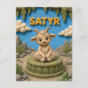 Carte Postale Joli bébé satyre, mythique
