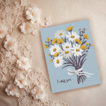 Carte Postale Joli Bouquet Daisy Je TE MANQUE Sweet CUSTOM<br><div class="desc">Customisez cette carte en modifiant le texte,  la police,  les couleurs et en ajoutant votre propre texte au verso ! Consultez mon magasin pour en savoir plus !</div>