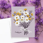 Carte Postale Joli Bouquet Daisy Je TE MANQUE Sweet CUSTOM<br><div class="desc">Customisez cette carte en modifiant le texte,  la police,  les couleurs et en ajoutant votre propre texte au verso ! Consultez mon magasin pour en savoir plus !</div>