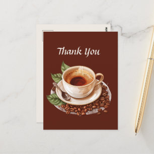 Carte Postale Joli café merci aux vendeurs