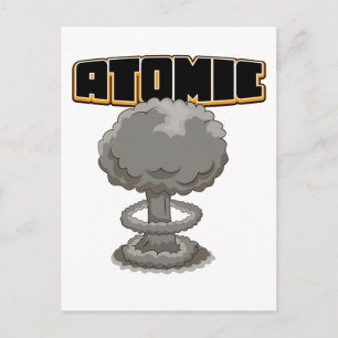Carte Postale Joli champignon atomique de dessin animé