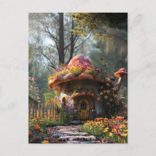 Carte Postale Joli champignon coloré