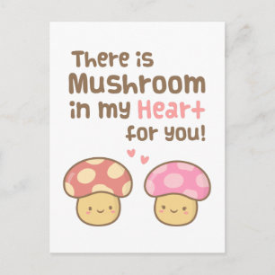 Carte Postale Joli Champignon dans mon Cœur Pour Toi Douce Plais