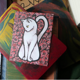 Carte Postale Joli Chat Blanc