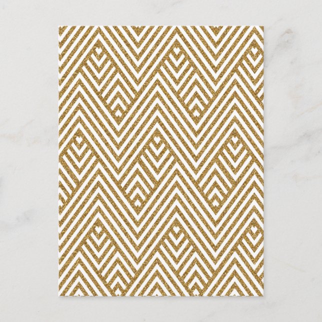Carte Postale Joli chevron zigzag diamant forme motif (Devant)