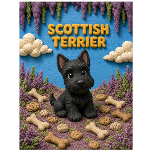 Carte Postale Joli chiot Scottish Terrier, bébé chien