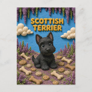 Carte Postale Joli chiot Scottish Terrier, bébé chien