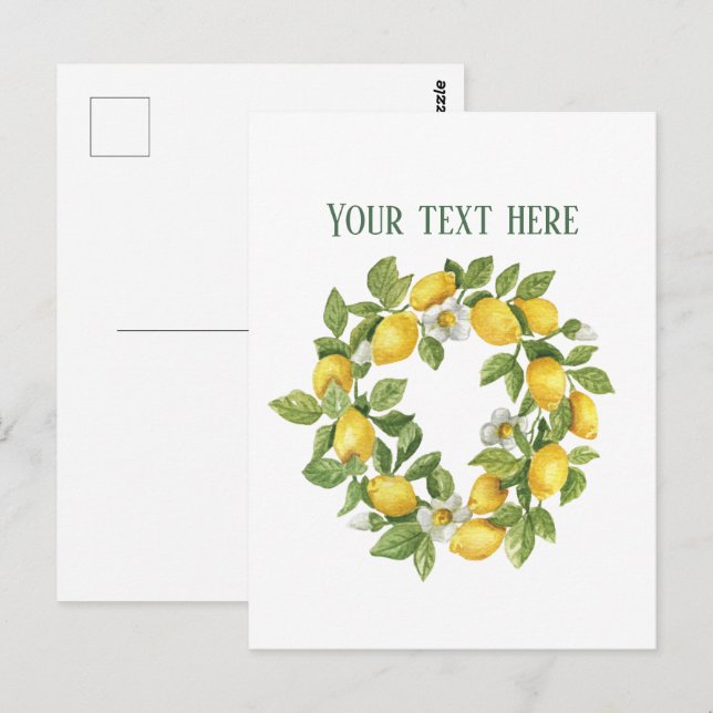 Carte Postale Joli citron frais personnalisable  (Devant / Derrière)