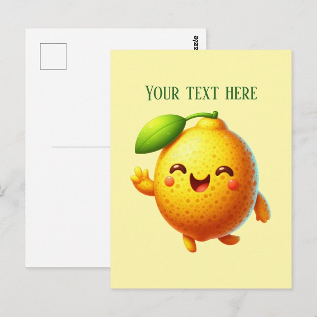 Carte Postale Joli citron frais personnalisable  (Devant / Derrière)