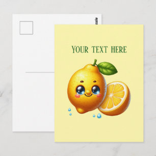 Carte Postale Joli citron frais personnalisable 