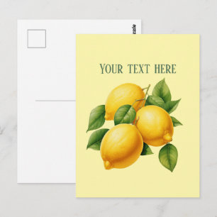 Carte Postale Joli citron frais personnalisable 