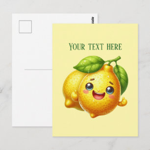 Carte Postale Joli citron frais personnalisable
