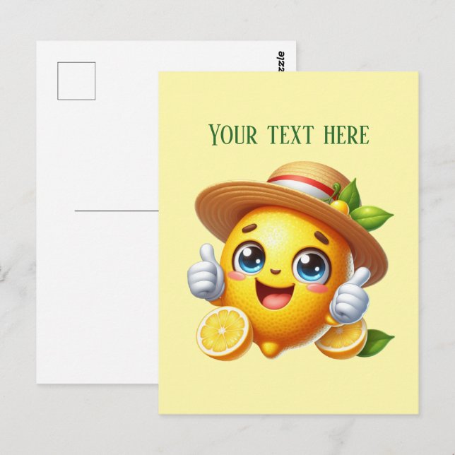 Carte Postale Joli citron frais personnalisable  (Devant / Derrière)
