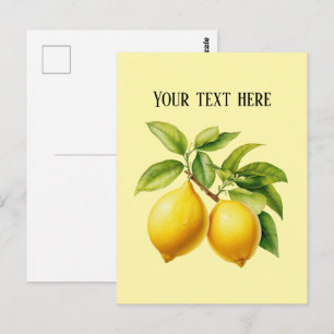 Carte Postale Joli citron frais personnalisable 