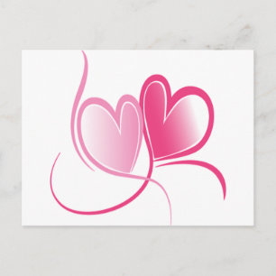 Carte Postale Joli Coeur rose