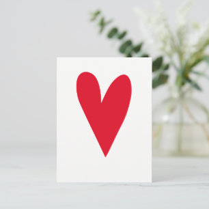 Carte Postale Joli cœur rouge
