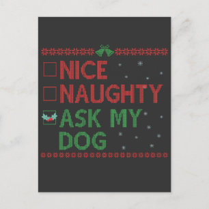 Carte Postale Joli Coquin Demande à mon Chien Drôle de Noël Anim