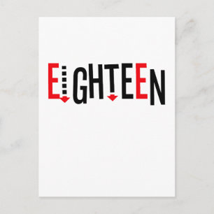 Carte Postale Joli, design "dix-huit"