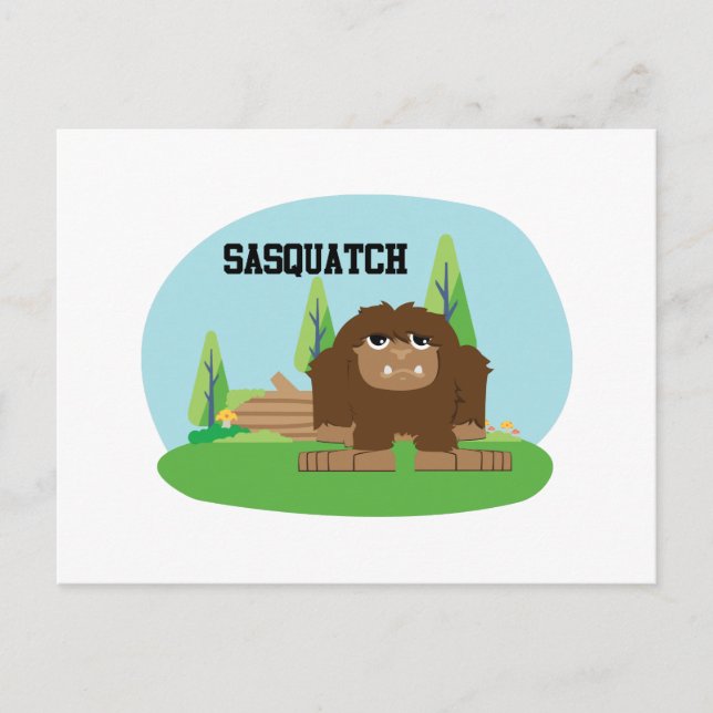 Carte Postale Joli dessin animé Sasquatch (Devant)