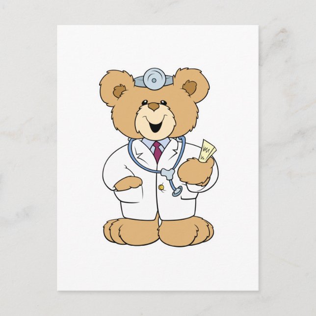 Carte Postale Joli docteur Teddy Bear (Devant)