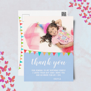 Carte Postale Joli drapeau de guirlande d'anniversaire Photo Mer