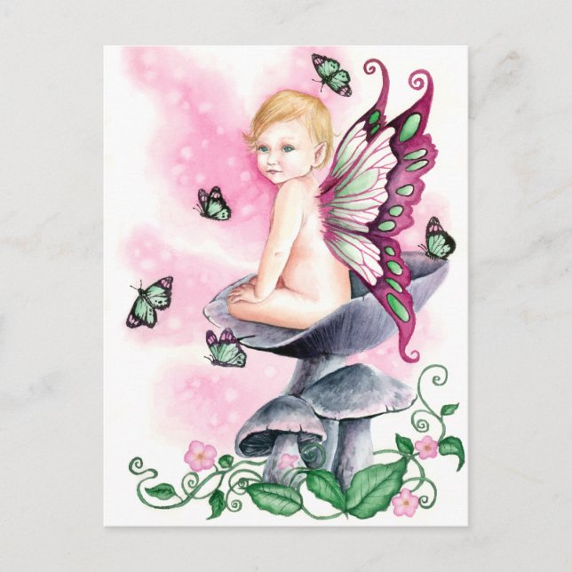 Carte Postale Joli en rose (Devant)