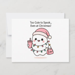 Carte Postale Joli Fantôme Kawaii Noël