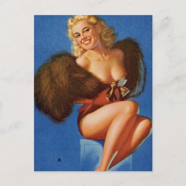 Carte Postale Joli Foxy ♡ pin Vintage ♡ (Devant)