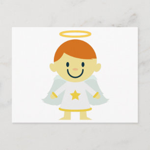 Carte Postale Joli garçon Angel avec Halo