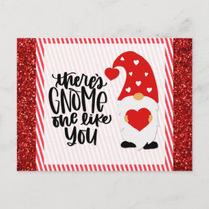 Carte Postale Joli Gnome Drôle Paillettes Rouges