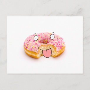 Carte postale joli joli beignet rose