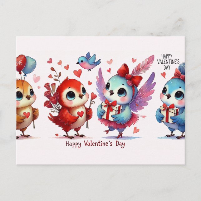 Carte Postale Joli Jour des Valentines (Devant)