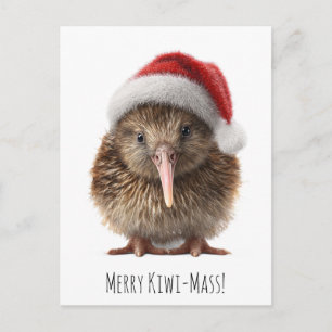 Carte Postale Joli Kiwi de Noël, personnalisé