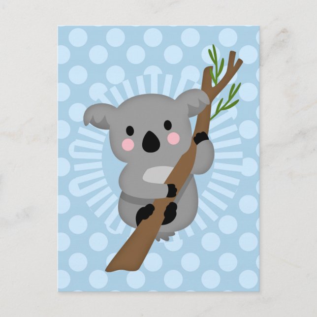 Carte Postale Joli Koala - Points Bleus (Devant)