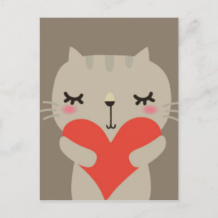 Carte Postale Joli lapin avec amour