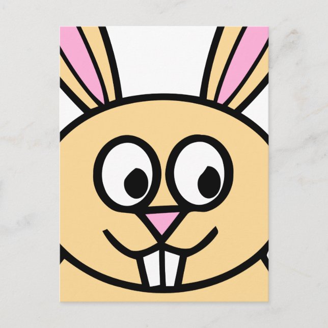Carte Postale Joli Lapin Orange (Devant)