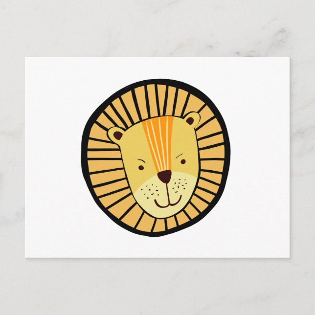 Carte Postale Joli Lion Jungle Enfants (Devant)