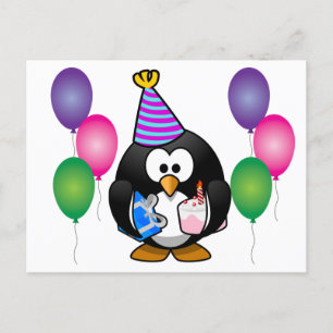 Carte Postale Joli manchot avec ballon
