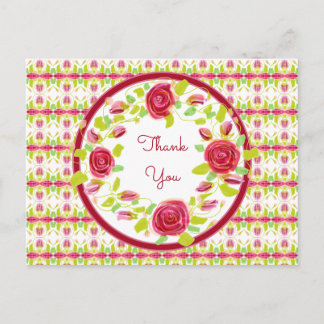 Carte Postale Joli Merci à fleurs