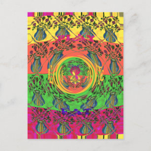 Carte Postale Joli & Mignon Motif Floral Impression Artistique D
