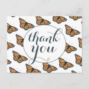 Carte Postale Joli monarque papillon Motif Merci