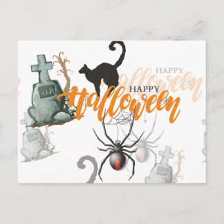 Carte Postale Joli motif sans couture Halloween