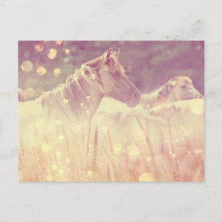 Carte Postale Joli Mustang Wild Gold Sparkles Horse