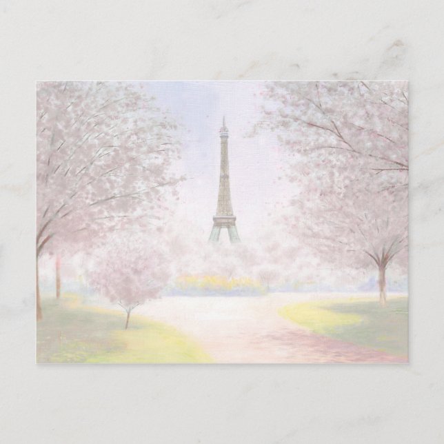 Carte Postale Joli Paris À Pastels (Devant)