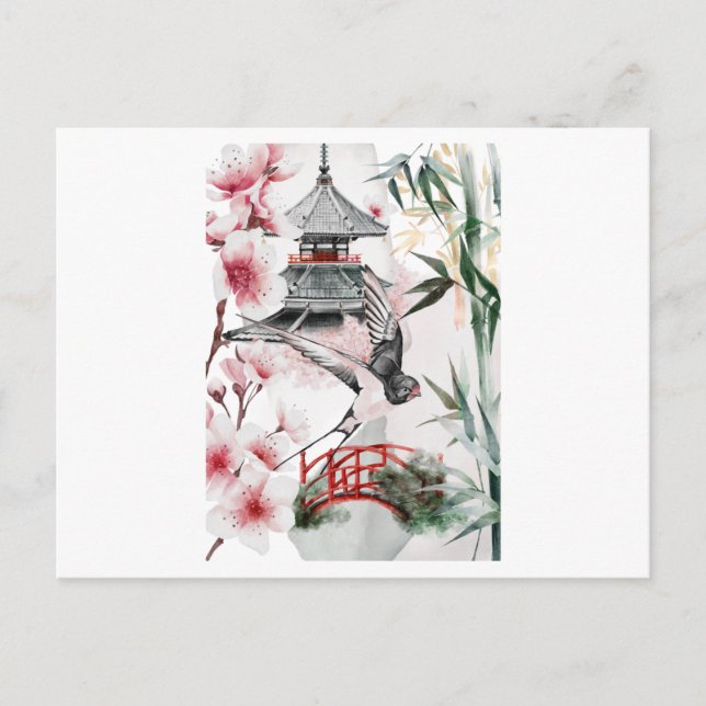 Carte Postale Joli paysage japonais (Devant)