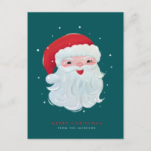 Carte Postale Joli, peint Vintage père Noël design