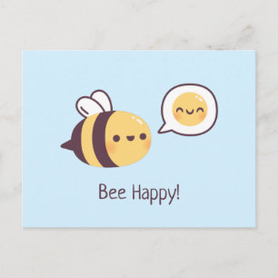 Carte Postale Joli Petit Doodle Abeille Abeille