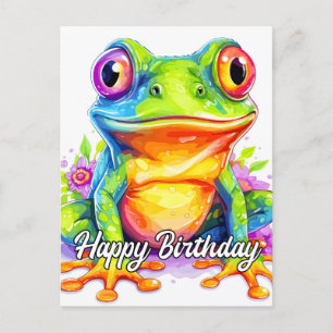 Carte Postale Joli Petit Froggie Coloré