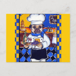 Carte Postale Joli Pug Chef